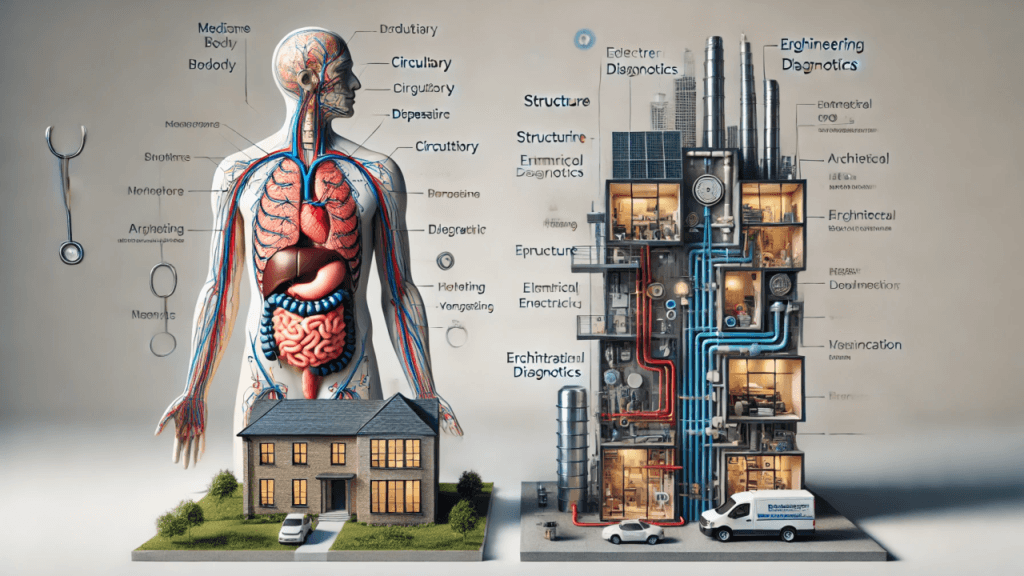 Engenharia Diagnóstica e a analogia entre o corpo humano e a edificação Comparação entre o corpo humano e uma edificação na abordagem da Engenharia Diagnóstica